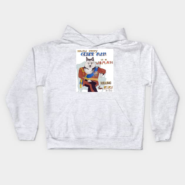 Behind every great man is a woman rolling her eyes Kids Hoodie by Golden Section